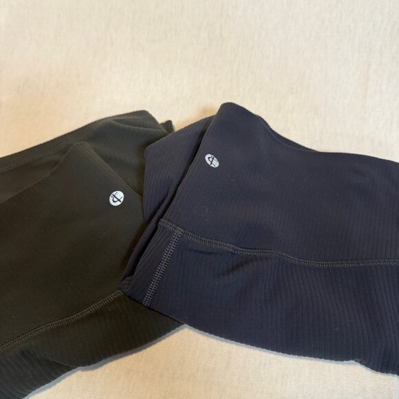 Ribbed Biker Shorts Size 6 4” Inseam High Rise Athleisure 2 pair - Picture 6 of 6